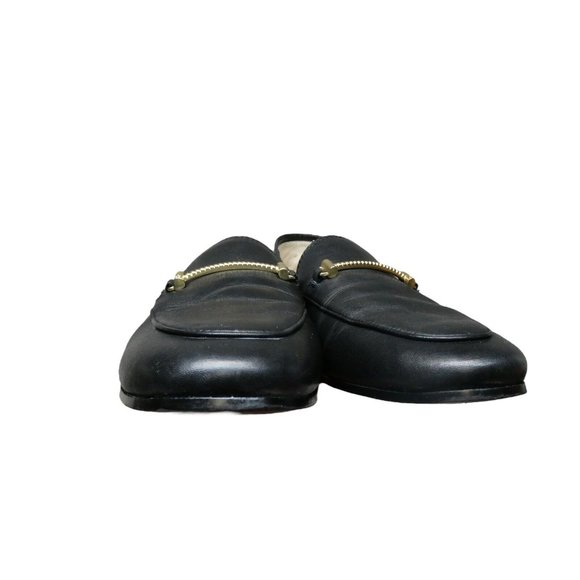 Sam Edelman Womens Shoes Black Loafers Size 10 Gold accent Lior - Picture 7 of 10